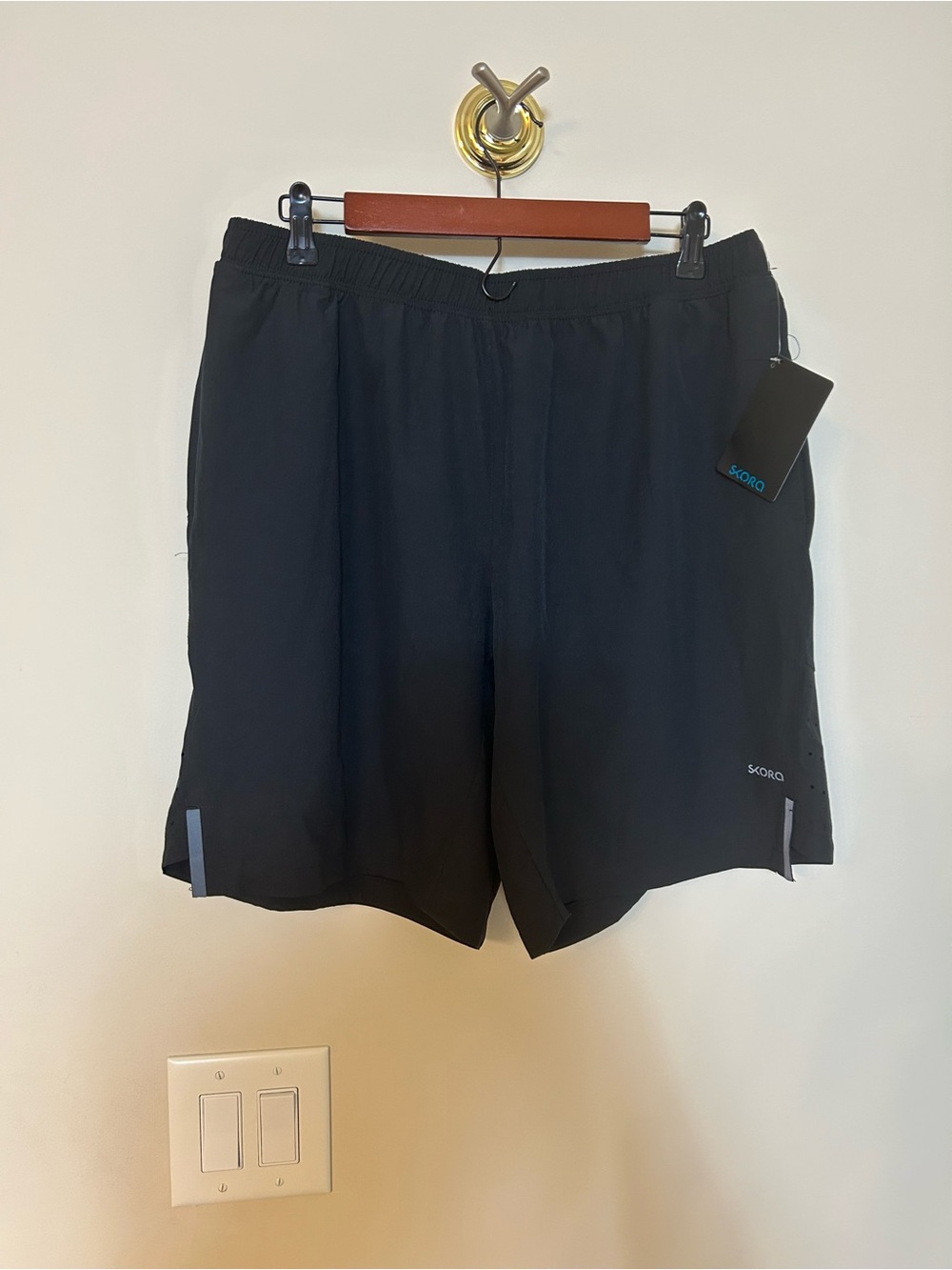 SKORA Men's Black Lightweight Athletic Shorts